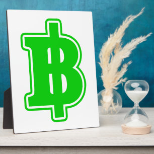 GREEN BAHT SIGN ฿ Thaise ฿ Fotoplaat