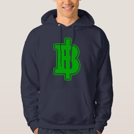 GREEN BAHT SIGN ฿ Thaise ฿ Hoodie (Voorkant)