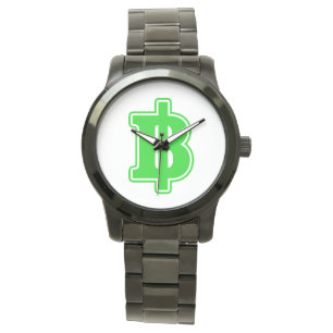 GREEN BAHT SIGN ฿ Thaise ฿ Horloge