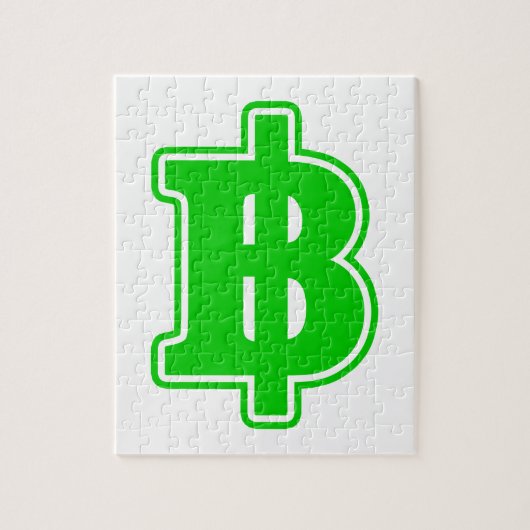 GREEN BAHT SIGN ฿ Thaise ฿ Legpuzzel (Verticaal)