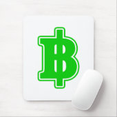 GREEN BAHT SIGN ฿ Thaise ฿ Muismat (Met muis)