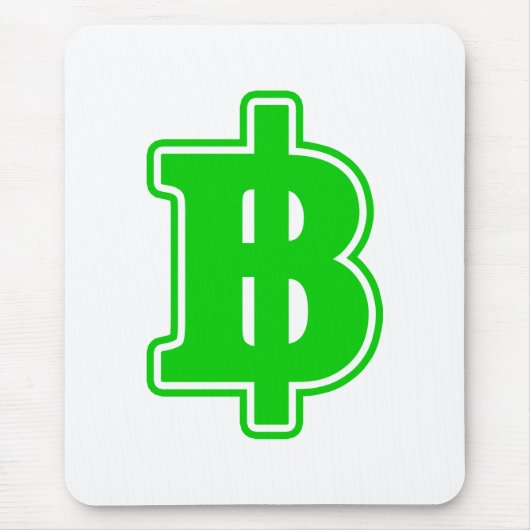 GREEN BAHT SIGN ฿ Thaise ฿ Muismat (Voorkant)