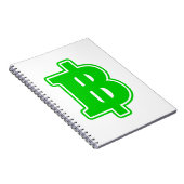 GREEN BAHT SIGN ฿ Thaise ฿ Notitieboek (Rechterzijde)