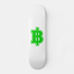 GREEN BAHT SIGN ฿ Thaise ฿ Persoonlijk Skateboard