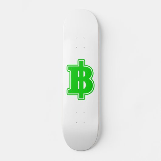 GREEN BAHT SIGN ฿ Thaise ฿ Persoonlijk Skateboard (Voorkant)