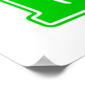 GREEN BAHT SIGN ฿ Thaise ฿ Poster (Hoek)