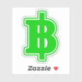 GREEN BAHT SIGN ฿ Thaise ฿ Sticker (Vel)