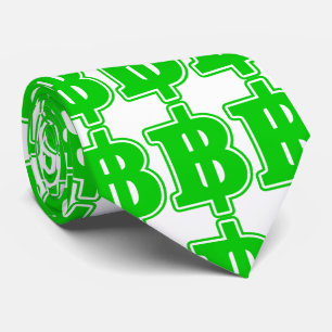 GREEN BAHT SIGN ฿ Thaise ฿ Stropdas