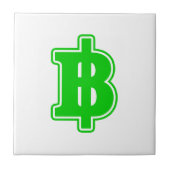 GREEN BAHT SIGN ฿ Thaise ฿ Tegeltje (Voorkant)