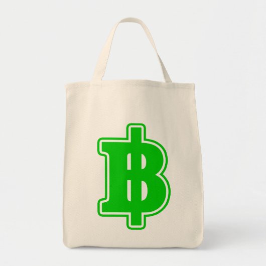 GREEN BAHT SIGN ฿ Thaise ฿ Tote Bag (Voorkant)