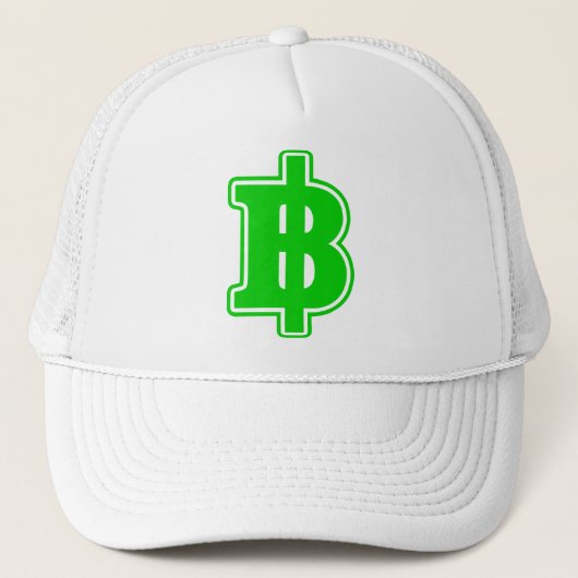 GREEN BAHT SIGN ฿ Thaise ฿ Trucker Pet (Voorkant)