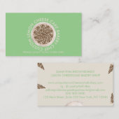 Green Bakery Cake Pastry Chocolate cheesecake Visitekaartje (Voorkant / Achterkant)