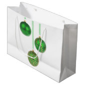 Green Ball-kerstversiering Grote cadeautas (Voorkant Gekanteld)