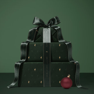 Green ballerina and reindeer wrapping paper cadeaupapier