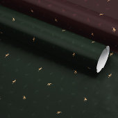 Green ballerina and reindeer wrapping paper cadeaupapier