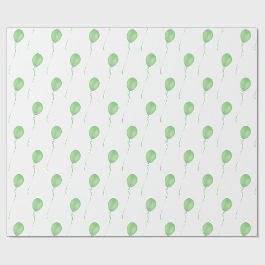 Green balloon Gift Wrapping Paper - Cadeaupapier (Vlak)