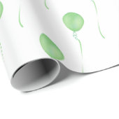 Green balloon Gift Wrapping Paper - Cadeaupapier (Rol Hoek)