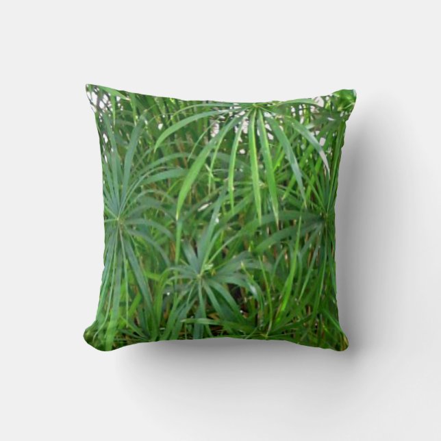 Green Bamboo Asian Home Decor Cushion Kussen (Voorkant)