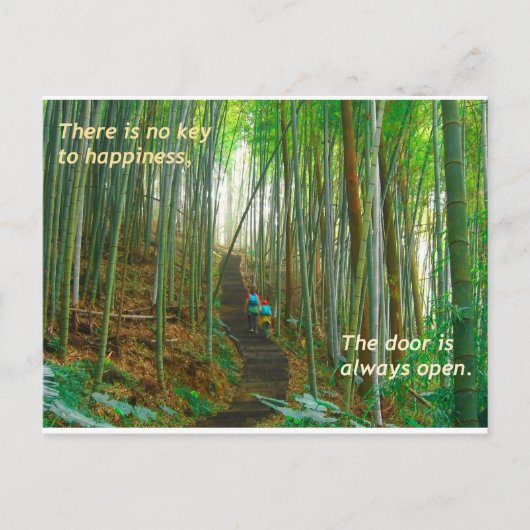 Green Bamboo Forest Briefkaart (Voorkant)