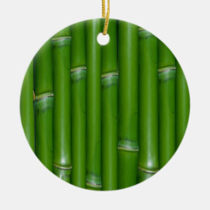 Green Bamboo Keramisch Ornament