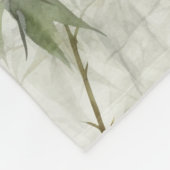 Green Bamboo Mindfulness Yoga Fleece Deken (Hoek)