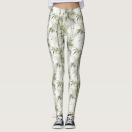 Green Bamboo Mindfulness Yoga Leggings