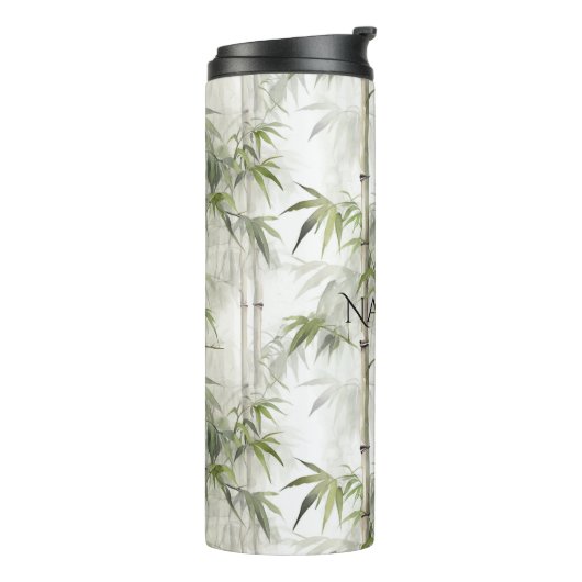 Green Bamboo Mindfulness Yoga Thermosbeker (Gedraaid links)