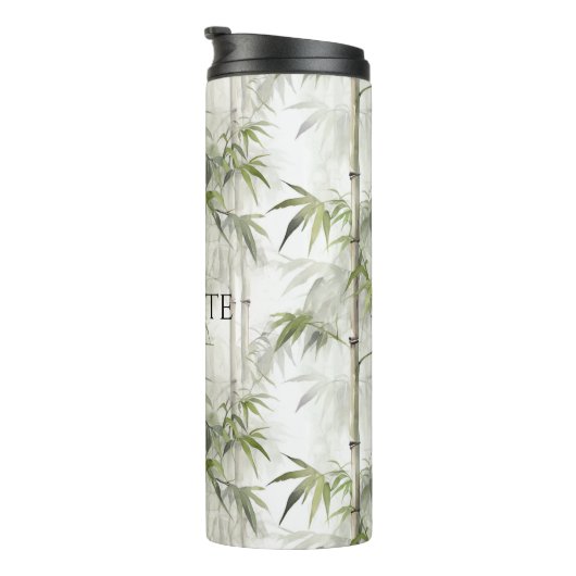 Green Bamboo Mindfulness Yoga Thermosbeker (Geroteerd rechts)