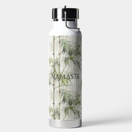 Green Bamboo Mindfulness Yoga Waterfles (Links)