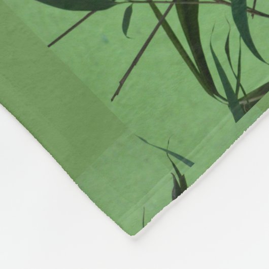 Green Bamboo Pattern Fleece Blanket (Hoek)