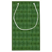 Green Bamboo Reed Pattern Gift Bag Klein Cadeauzakje (Achterkant)