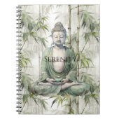 Green Bamboo Serenity Buddha Notitieboek (Voorkant)