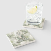 Green Bamboo Serenity Buddha Stenen Onderzetter (Zijkant)