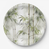 Green Bamboo Serenity Papieren Bordje (Voorkant)