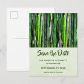 Green Bamboo Stalks Natuur Foto - Save the Date Uitnodiging Briefkaart (Voorkant / Achterkant)