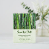 Green Bamboo Stalks Natuur Foto - Save the Date Uitnodiging Briefkaart (Staand voorkant)