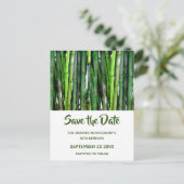 Green Bamboo Stalks Natuur Foto - Save the Date Uitnodiging Briefkaart (Staand voorkant)