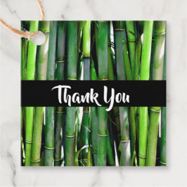 Green Bamboo Stalks Natuur Fotografie Bedankjes Labels