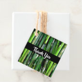 Green Bamboo Stalks Natuur Fotografie Bedankjes Labels (In situ)