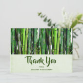 Green Bamboo Stalks Natuur Fotografie Bedankkaart (Staand voorkant)