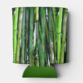 Green Bamboo Stalks Natuur Fotografie Blikjeskoeler (Achterkant)