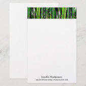 Green Bamboo Stalks Natuur Fotografie Briefpapier (Voorkant / Achterkant)
