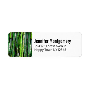 Green Bamboo Stalks Natuur Fotografie Etiket