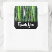 Green Bamboo Stalks Natuur Fotografie Hartelijk da Vierkante Sticker (Tas)