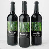 Green Bamboo Stalks Natuur Fotografie Hartelijk da Wijn Etiket (Flessen)