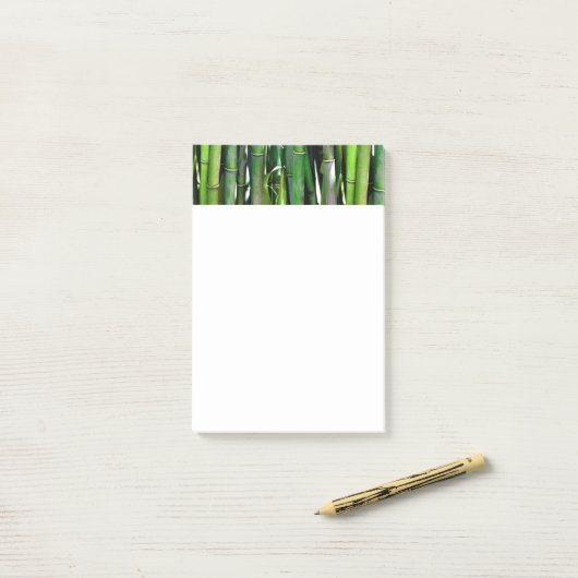 Green Bamboo Stalks Natuur Fotografie Post-it® Notes (Op bureau)