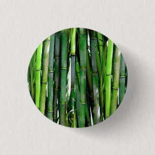 Green Bamboo Stalks Natuur Fotografie Ronde Button 3,2 Cm