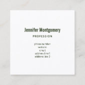 Green Bamboo Stalks Natuur Fotografie Vierkante Visitekaartje (Achterkant)