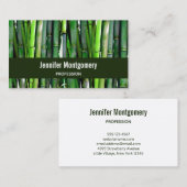 Green Bamboo Stalks Natuur Fotografie Visitekaartje (Voorkant / Achterkant)