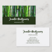 Green Bamboo Stalks Natuur Fotografie Visitekaartje (Voorkant / Achterkant)